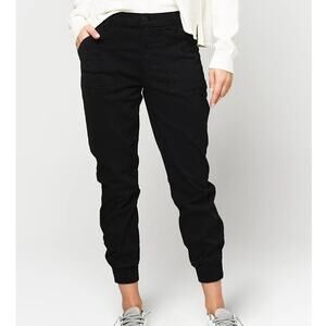 J Brand Womens Arkin Zip Ankle Jogger Pants Size 27 Black Utility Casual Travel